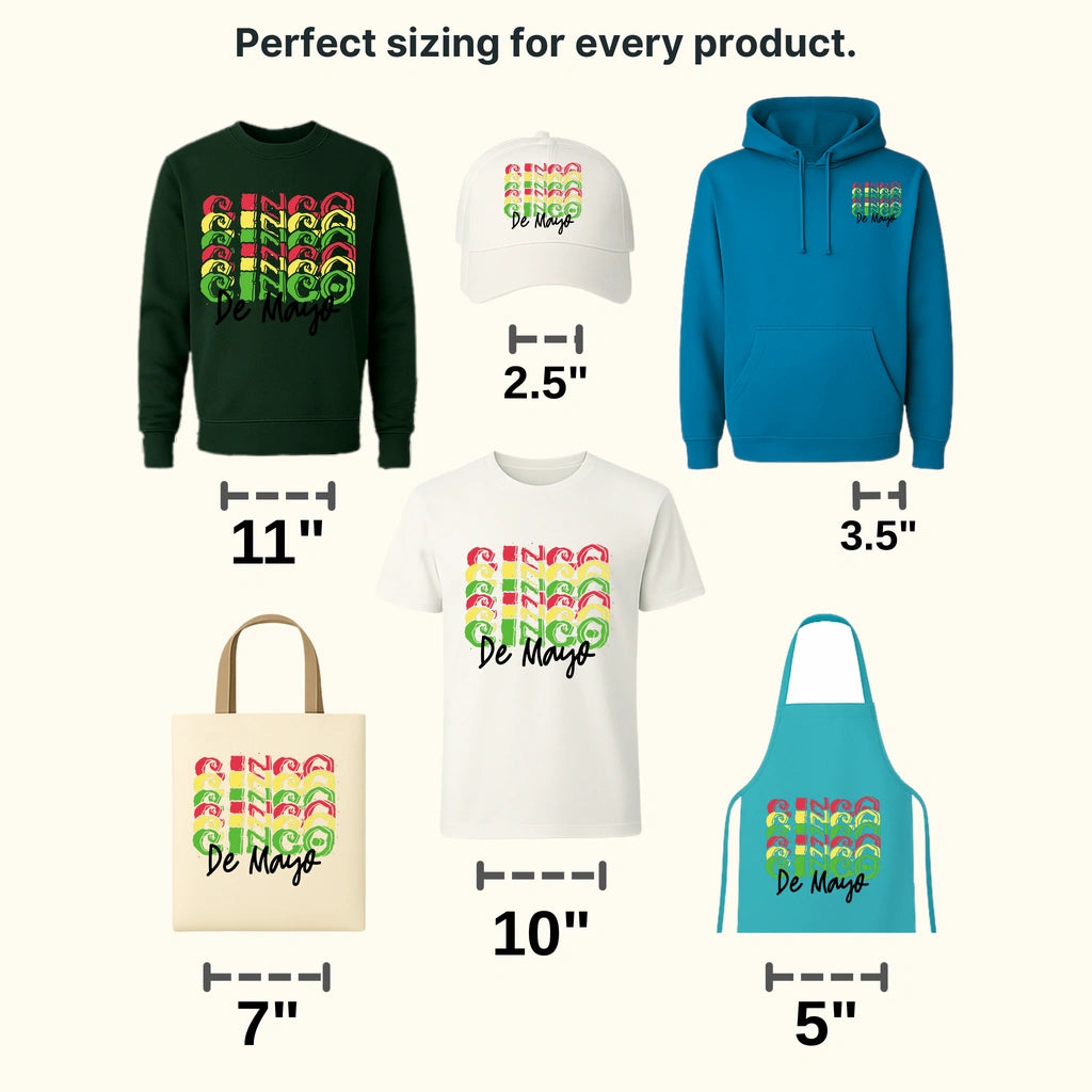 Cinco Cinco Cinco De Mayo - Cinco De Mayo DTF heat transfer - transferlegend