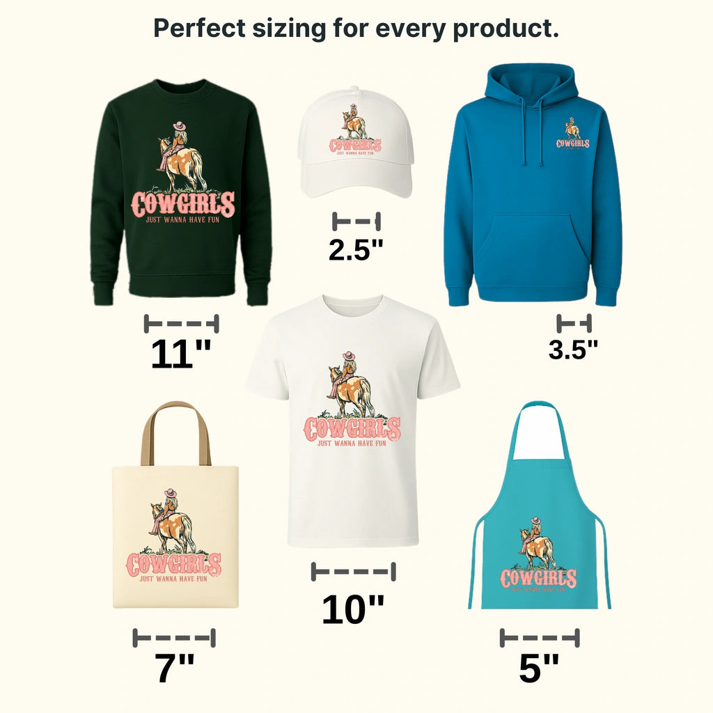 Cowgirls Just Wanna Have Fun Design - DTF heat transfer - transferlegend