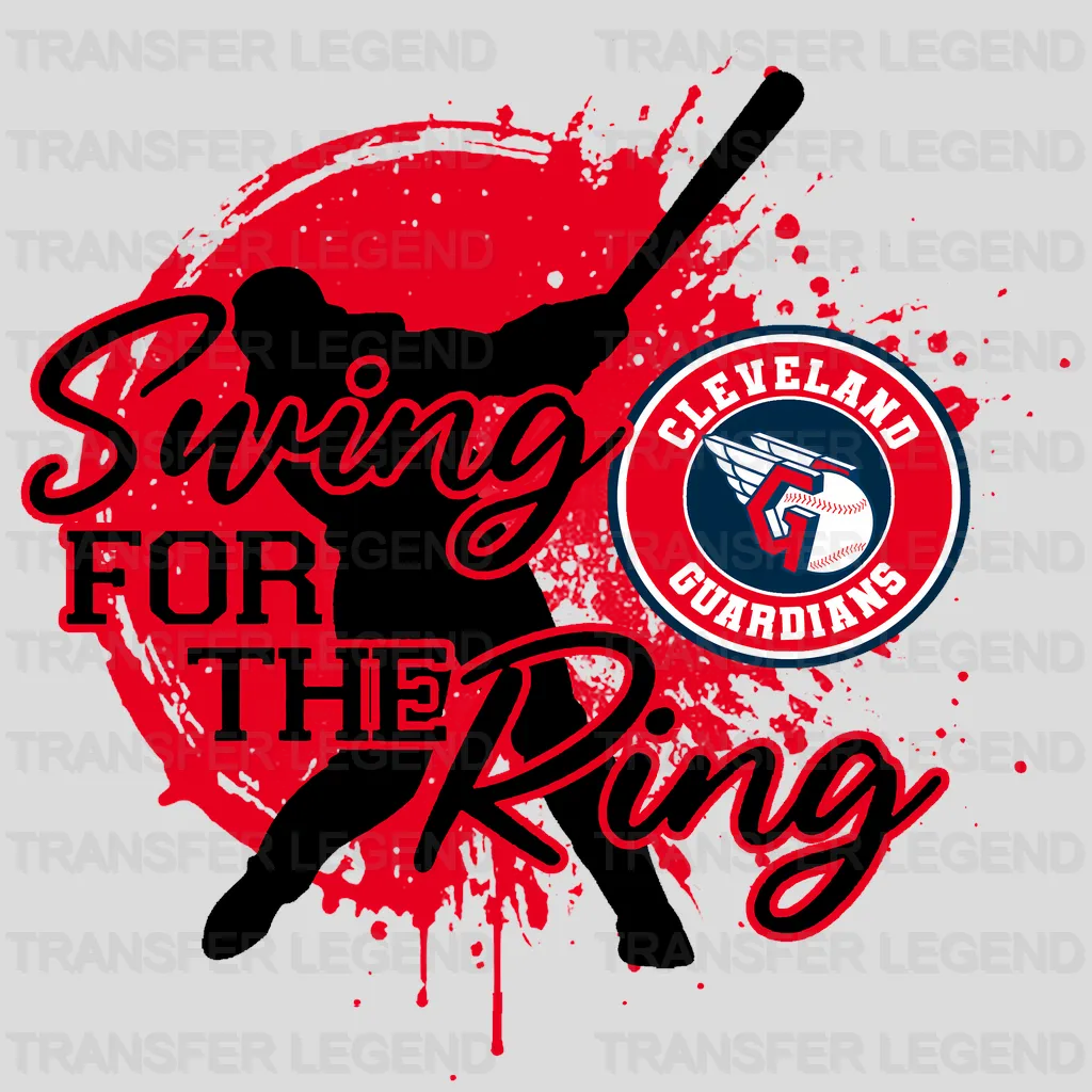 Cleveland Guardians MLB Swing For The Ring DTF Iron On Transfer