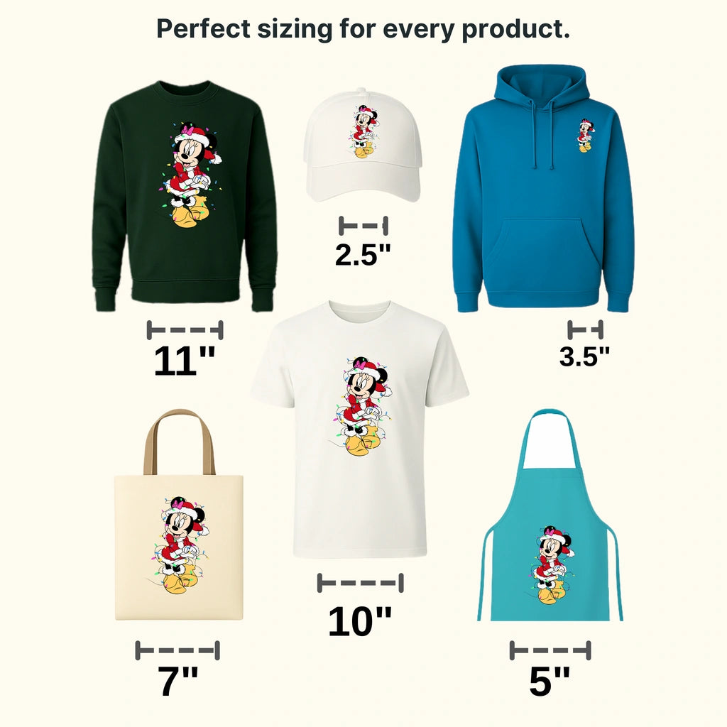 Christmas Cartoon Santa Costume Mouse Design - DTF heat transfer - transferlegend