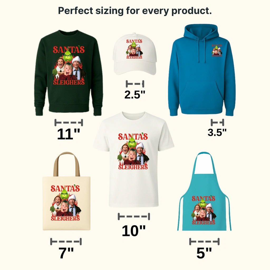 SANTA'S SLEIGHERS Christmas Design - DTF heat transfer - transferlegend