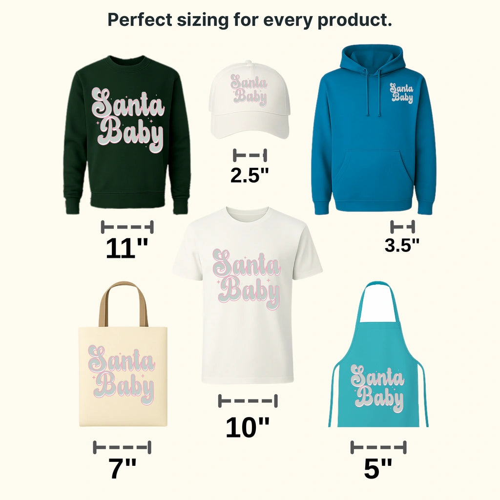 SANTA BABY Christmas Design - DTF heat transfer - transferlegend