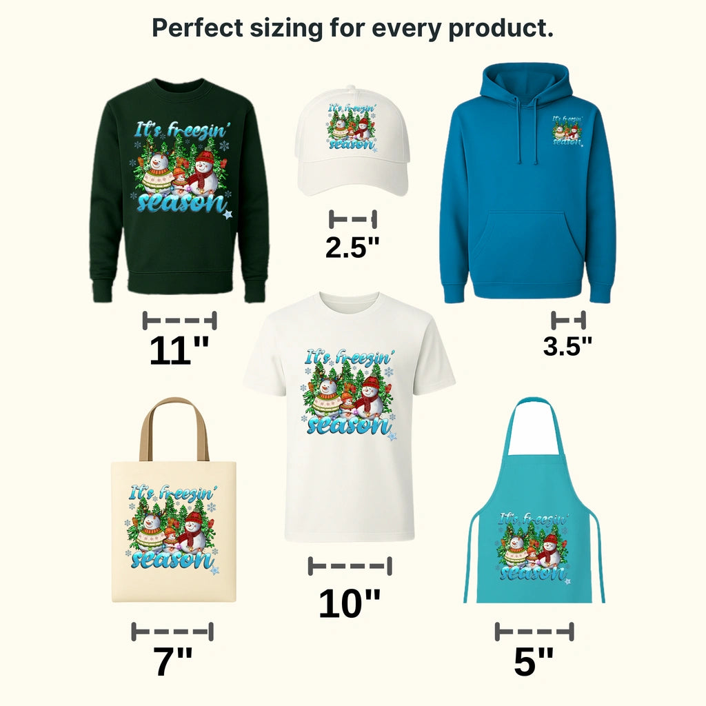 FREEZIN SNOWMAN SEASON Christmas Design - DTF heat transfer - transferlegend