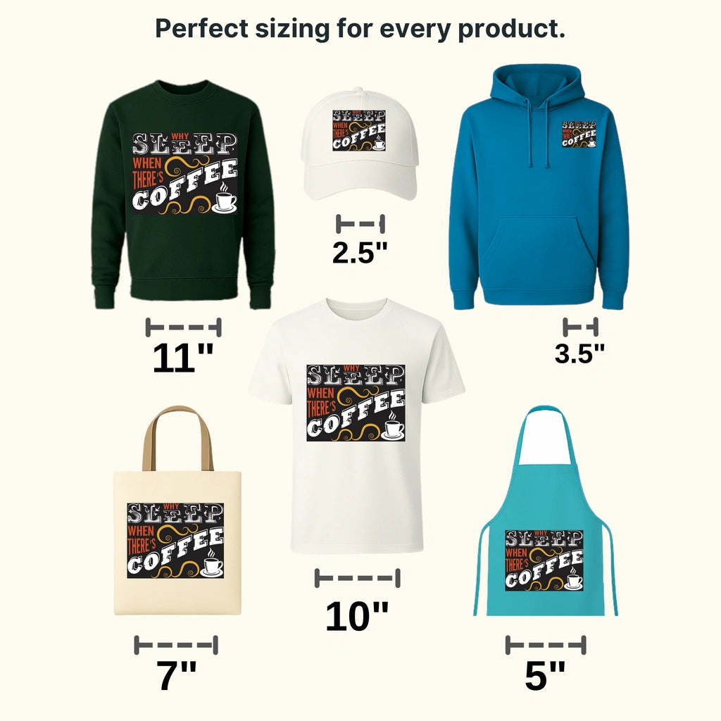 Why Sleep When There's Coffee Design - DTF Heat Transfer - transferlegend