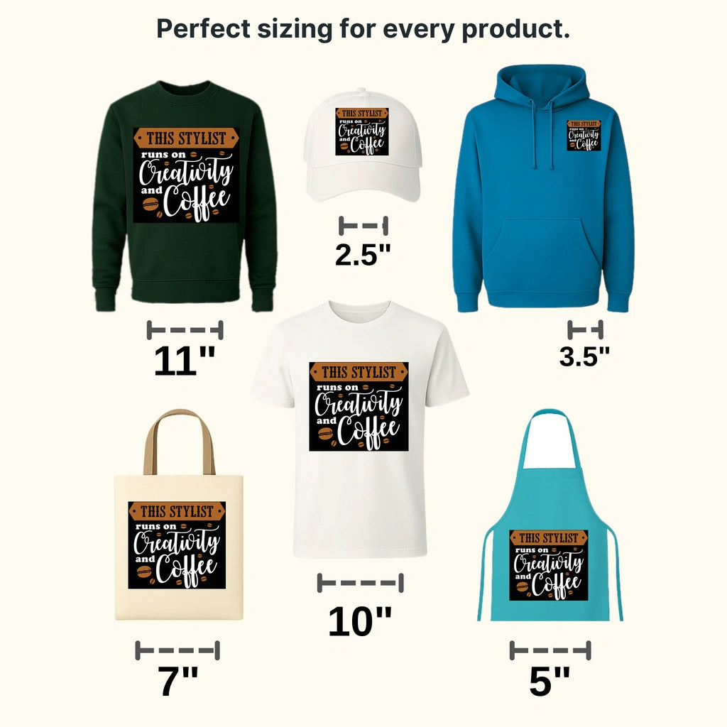 Runs On Creativity Coffee Design - DTF Heat Transfer - transferlegend