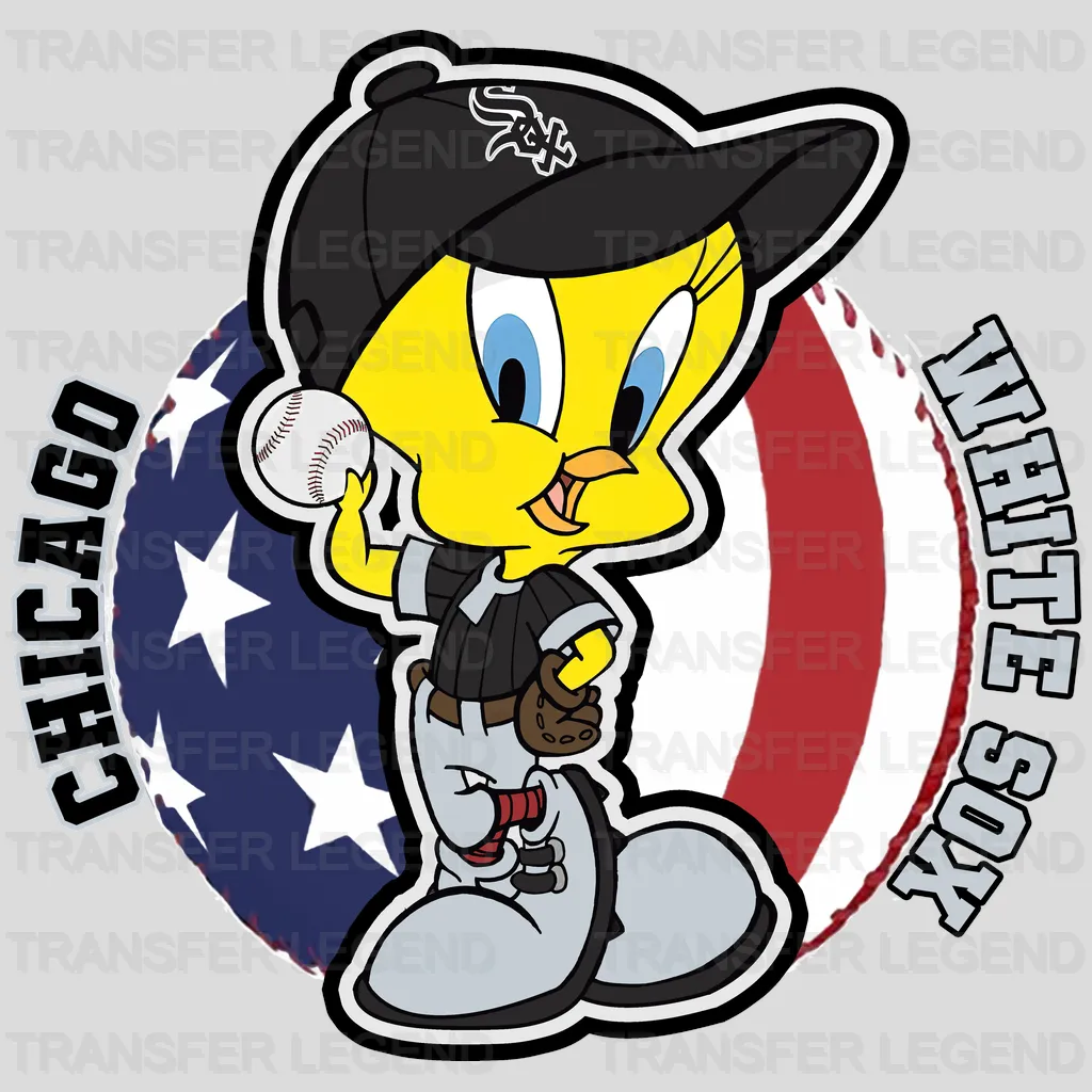 Chicago White Sox MLB Tweety Bird Cartoon Character - DTF Iron On Transfer
