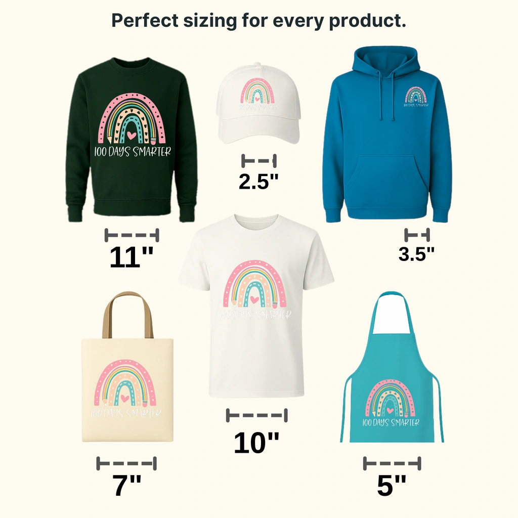 100 Day Smarter 100 Days Of School Design - DTF heat transfer - transferlegend