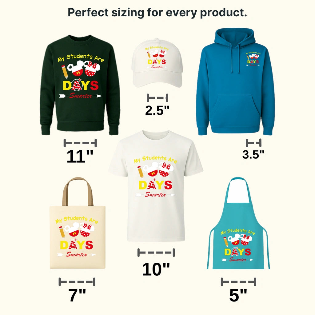 My Students Are 100 Days Smarter 100 Days School Design - DTF heat transfer - transferlegend