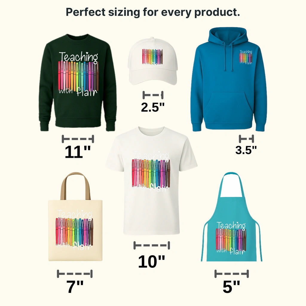 Teaching with Flair 100 Days School Design - DTF heat transfer - transferlegend