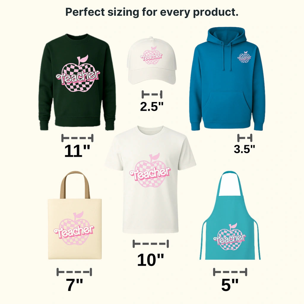 Teacher Checkered Apple 100 Days Of School Design - DTF heat transfer - transferlegend