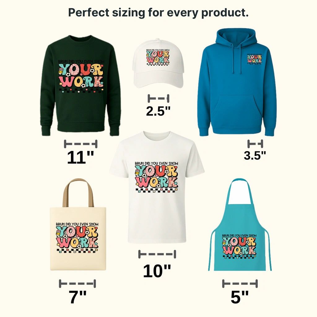 Your Work 100 Days School Design - DTF heat transfer - transferlegend