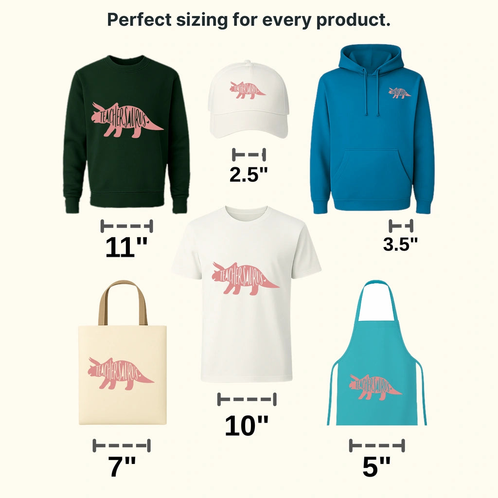 Teachersaurus 100 Days School Design - DTF heat transfer - transferlegend
