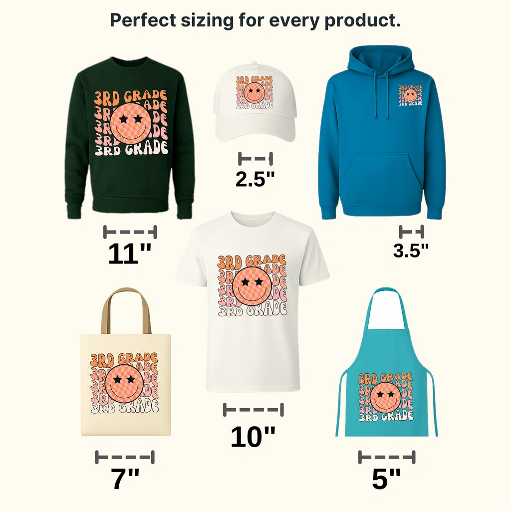 3rd Grade 100 Days School Design - DTF heat transfer - transferlegend