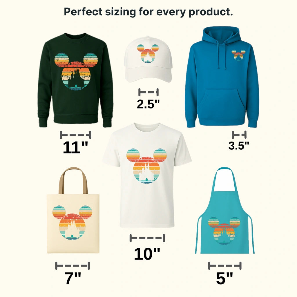 Retro Mouse Head Castle Design - DTF heat transfer - transferlegend