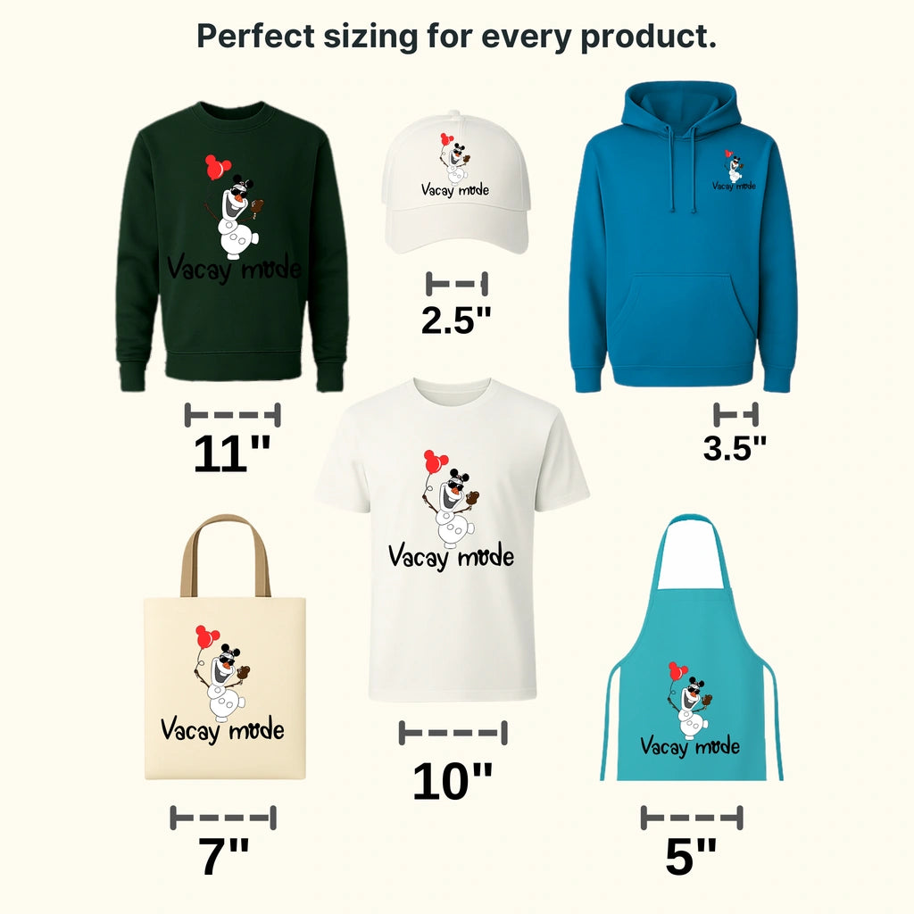 Frozen Olaf Vacay Mode Design - DTF heat transfer - transferlegend