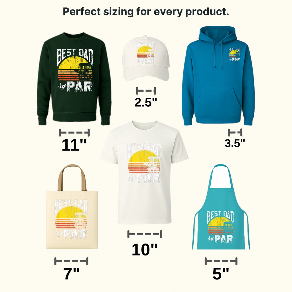 Best Dad By Par - Funny Disc Golf Design - DTF heat transfer - transferlegend