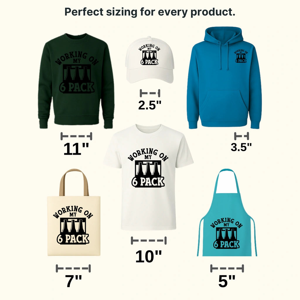 Working On My 6 Pack Design - DTF heat transfer - transferlegend