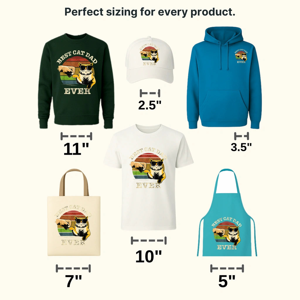 Best Cat Dad Ever - DTF heat transfer - transferlegend