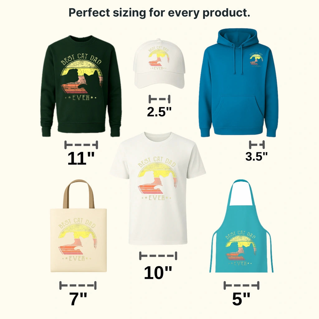 Best Cat Dad Forever Design - DTF heat transfer - transferlegend