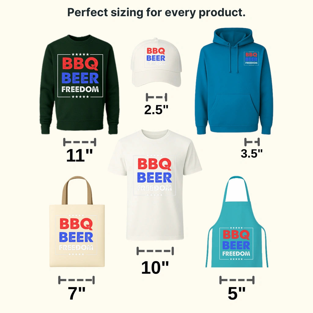 BBQ Beer Freedom Design - DTF heat transfer - transferlegend