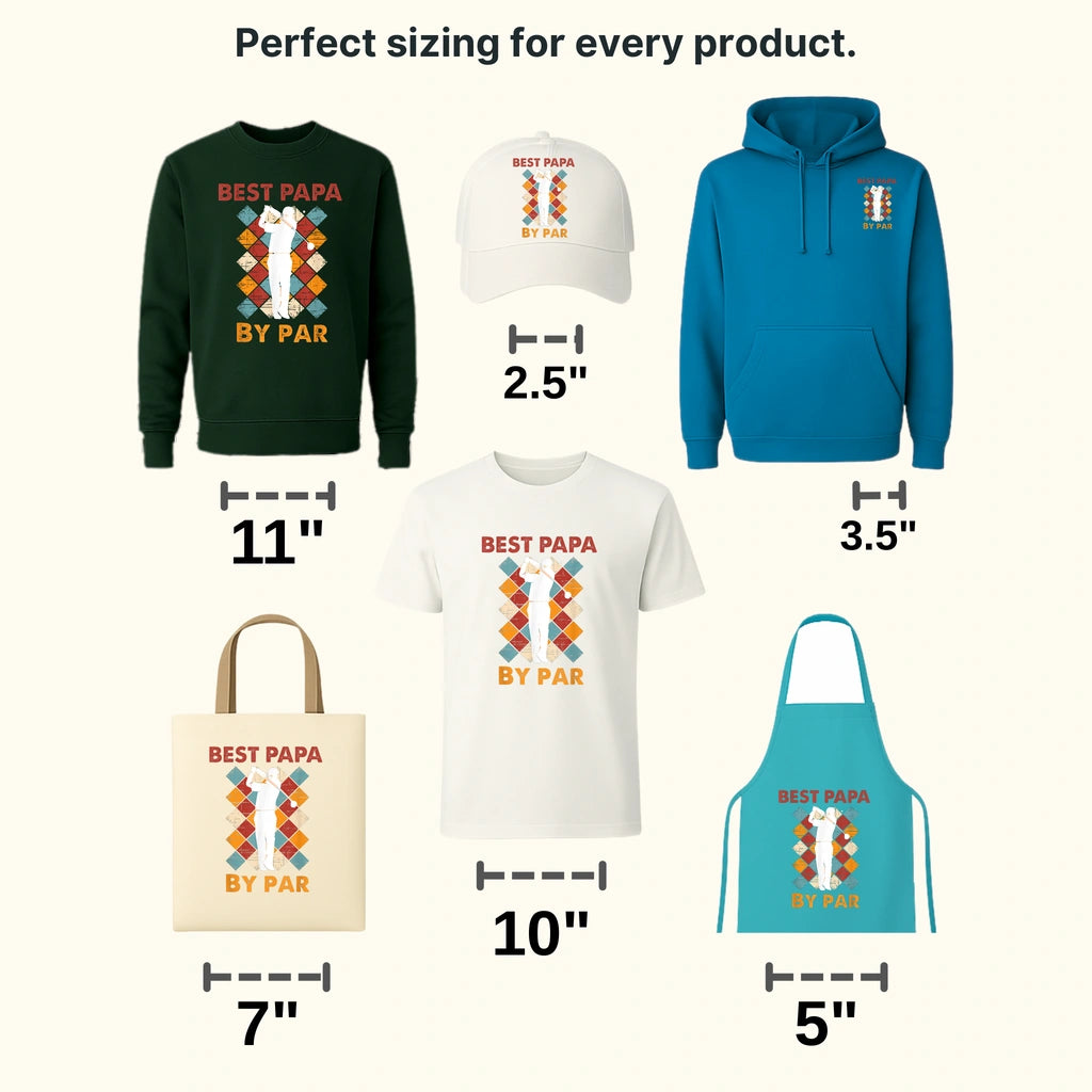 Vintage Best Dad By Par Funny Golf Design - DTF heat transfer - transferlegend