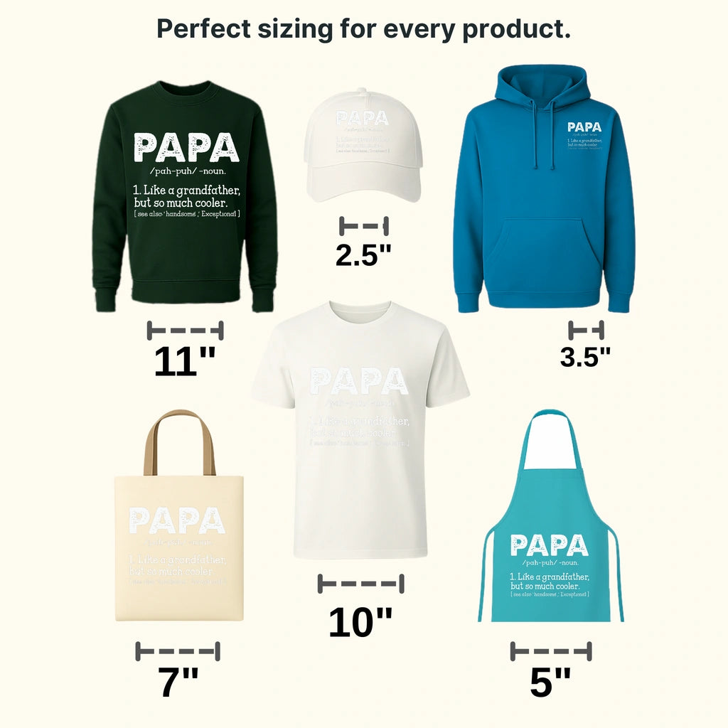 Papa Like a Grandfather But So Much Cooler - DTF heat transfer - transferlegend