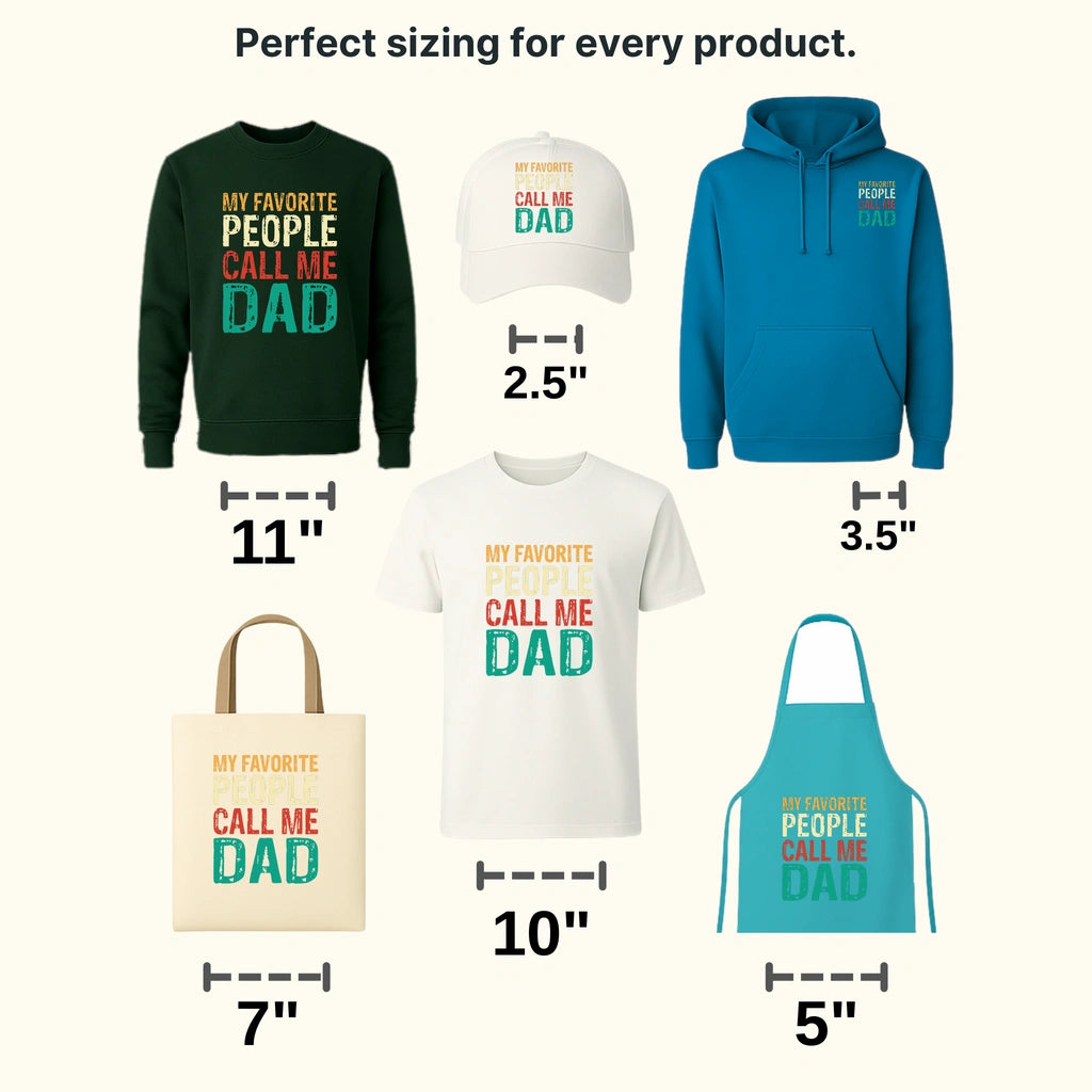 My Favorite People Call Me Dad Design - DTF heat transfer - transferlegend