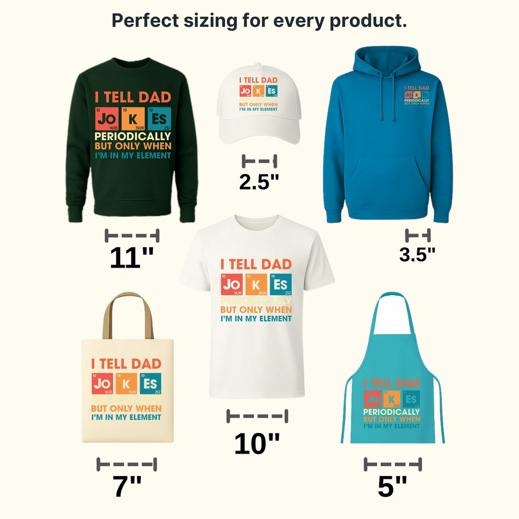 I Tell Dad Jokes Design - DTF heat transfer - transferlegend