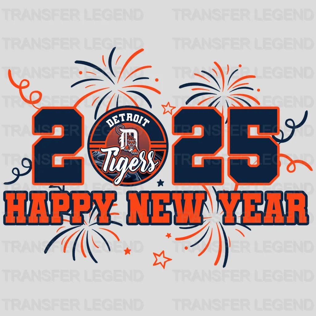 Detroit Tigers MLB Chrome Metal Circle Badge 3D - DTF Iron On Transfer