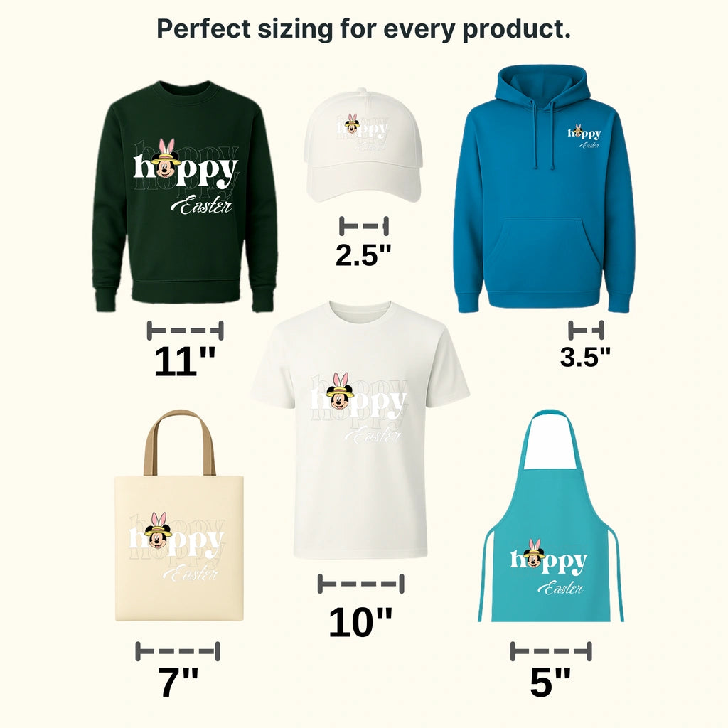 Happy Easter Mickey Bunny Ears Design- DTF heat transfer - transferlegend