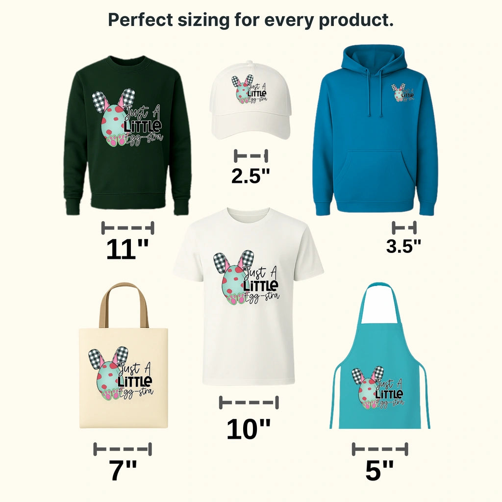 Just A Little Egg-stra Easter Design - DTF heat transfer - transferlegend