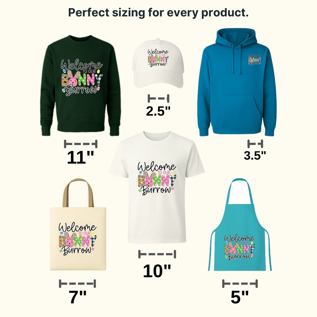Welcome To Our Bunny Burrow Easter Design - DTF heat transfer - transferlegend