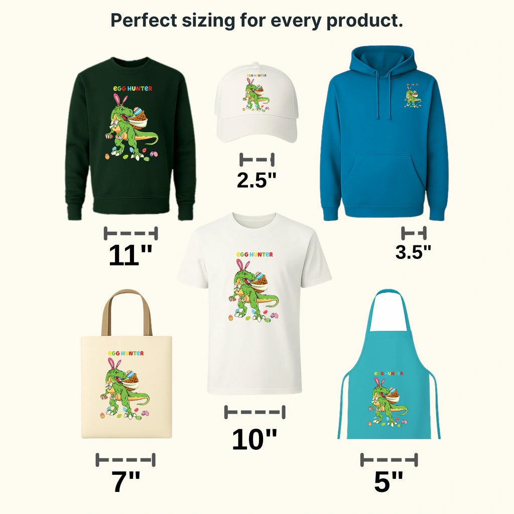 Egg Hunter Dinosaur Easter Design - DTF heat transfer - transferlegend