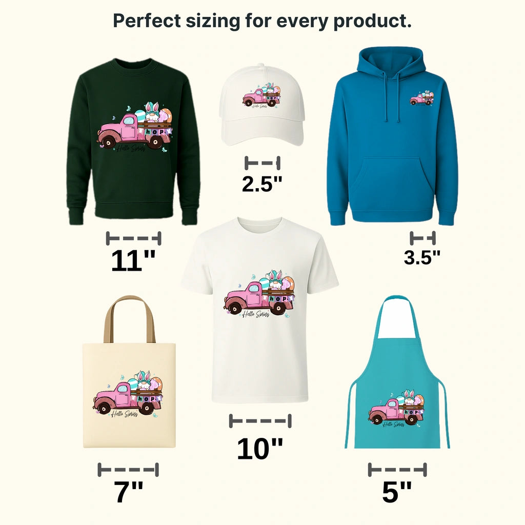 Hello Spring Truck Easter Design - DTF heat transfer - transferlegend