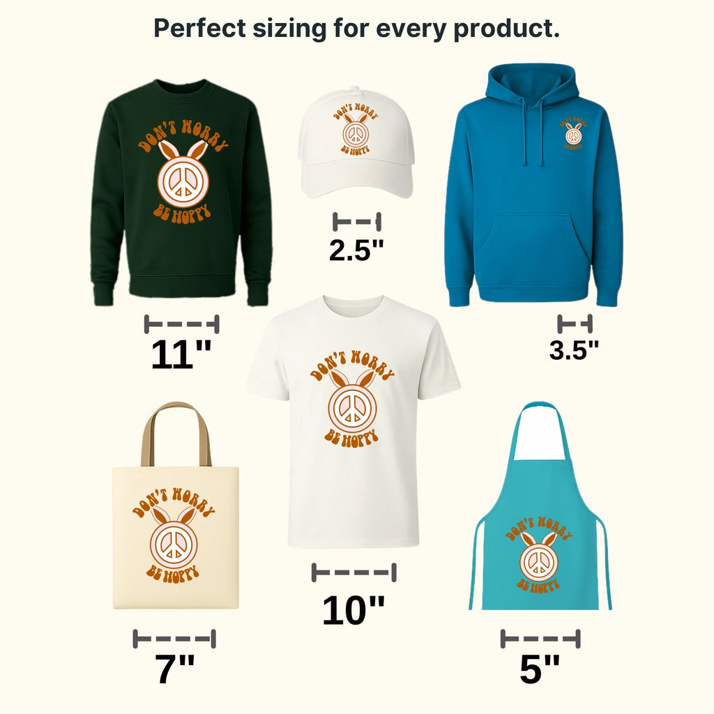 Don't Worry Be Hoppy Easter Design - DTF heat transfer - transferlegend