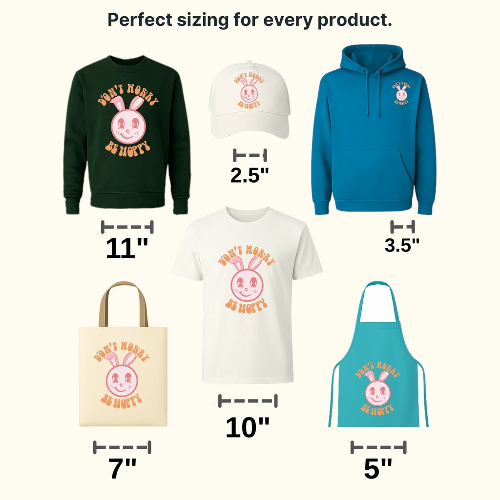 Don't Worry Be Hoppy Easter Design - DTF heat transfer - transferlegend