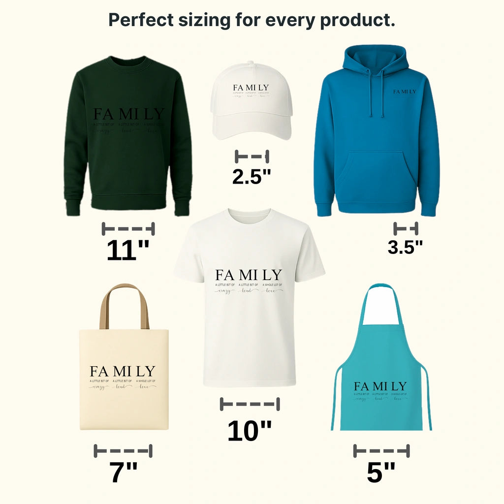 Family A Little Bit Of Crazy A Little Bit Of Loud A Whole Lot Of Love - Family Group Design - DTF heat transfer - transferlegend