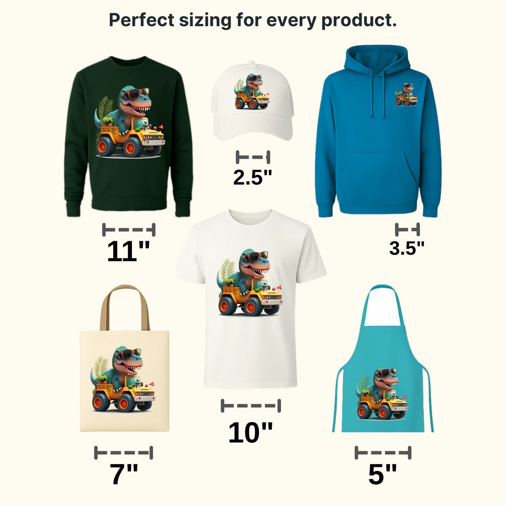 COOL DINOSAUR JEEP Design - DTF heat transfer - transferlegend