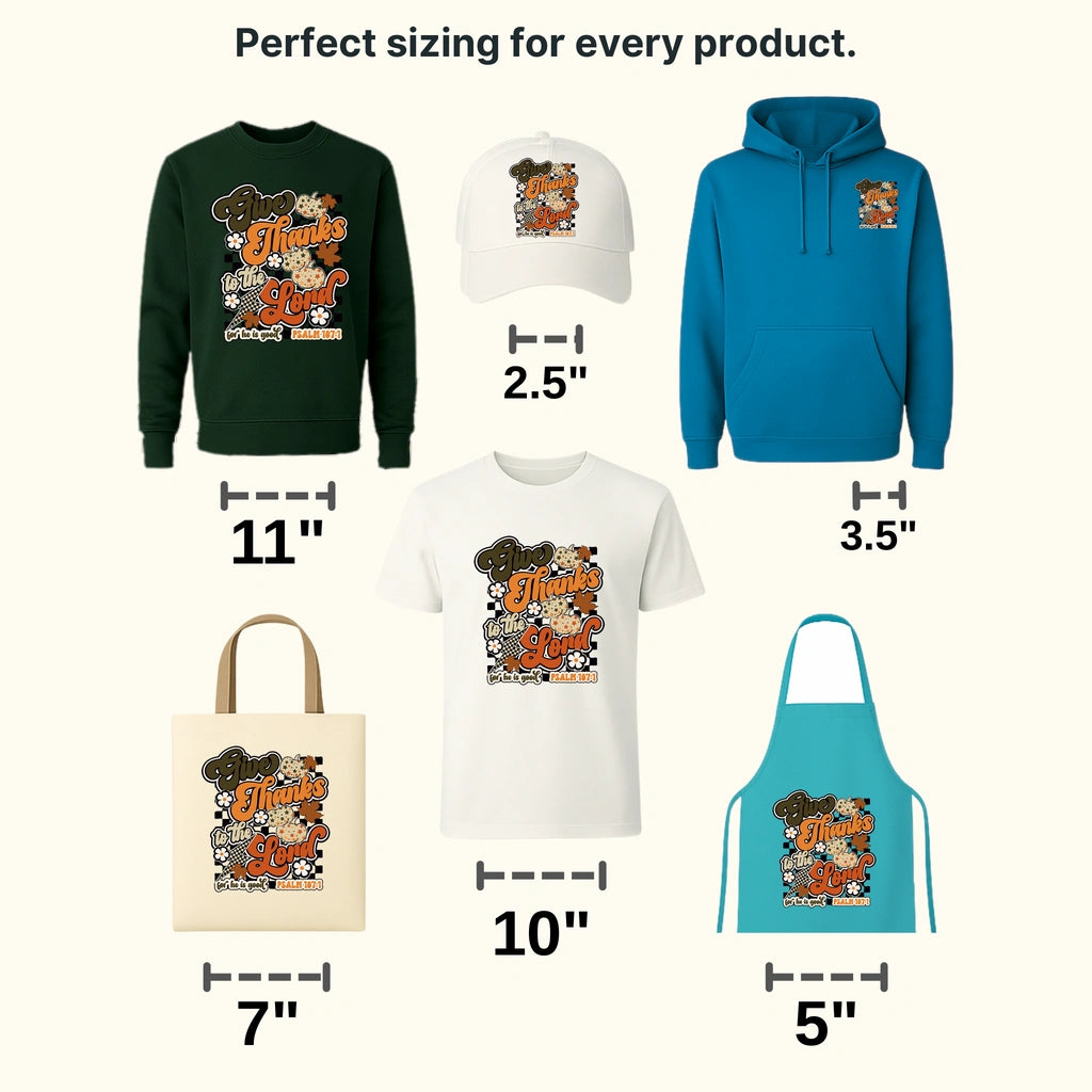 GIVE THANKS THANKSGIVING  Design - DTF heat transfer - transferlegend