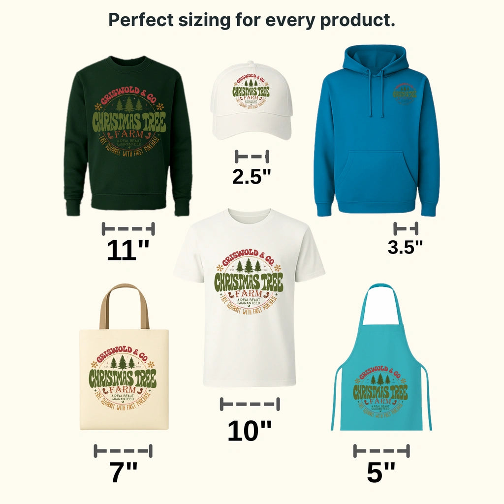 XMAS TREE FARM Christmas Design - DTF heat transfer - transferlegend