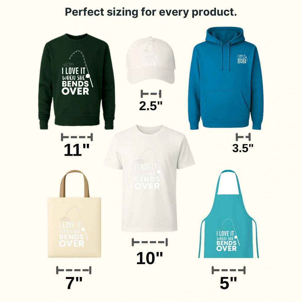 I Love It When She Bends Over - Fish Design DTF Heat Transfer - transferlegend