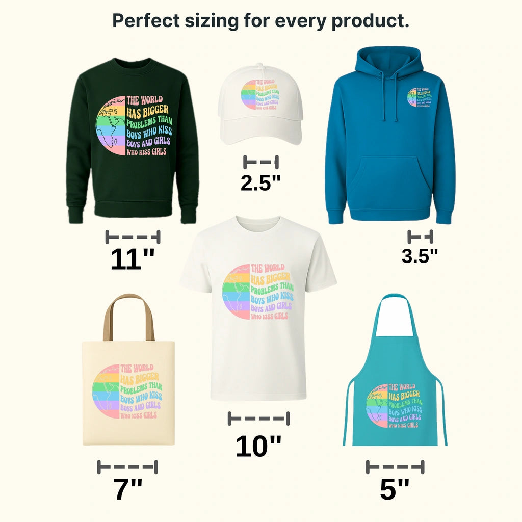 The World Has Bigger Problems Than Boys Who Kiss Boy And Girls Who Kiss Girls - LGBT Pride Design - DTF heat transfer - transferlegend