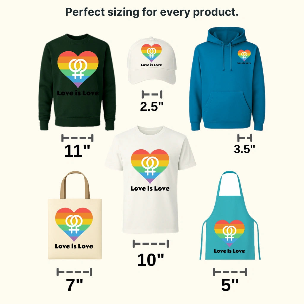 Love Is Love Rainbow Heart - LGBT - Lgbt Support - PRIDE Design - DTF heat transfer - transferlegend