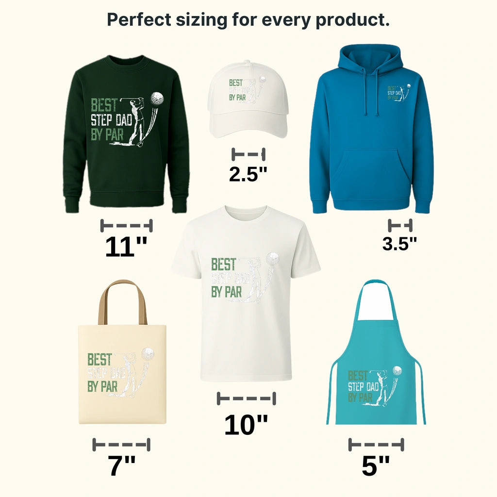 Best Step Dad By Par Golf Design - DTF Heat Transfers