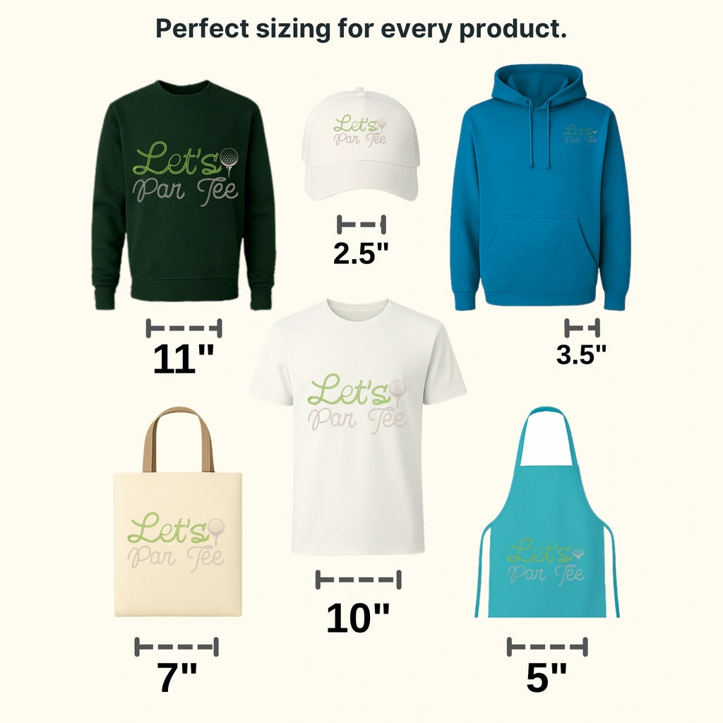 Let's Par Tee Golf Design - DTF Heat Transfers