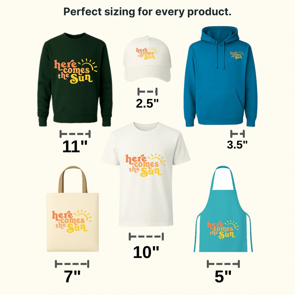 Here Comes The Sun - Retro Summer - Beach Vacation  Design - DTF heat transfer - transferlegend