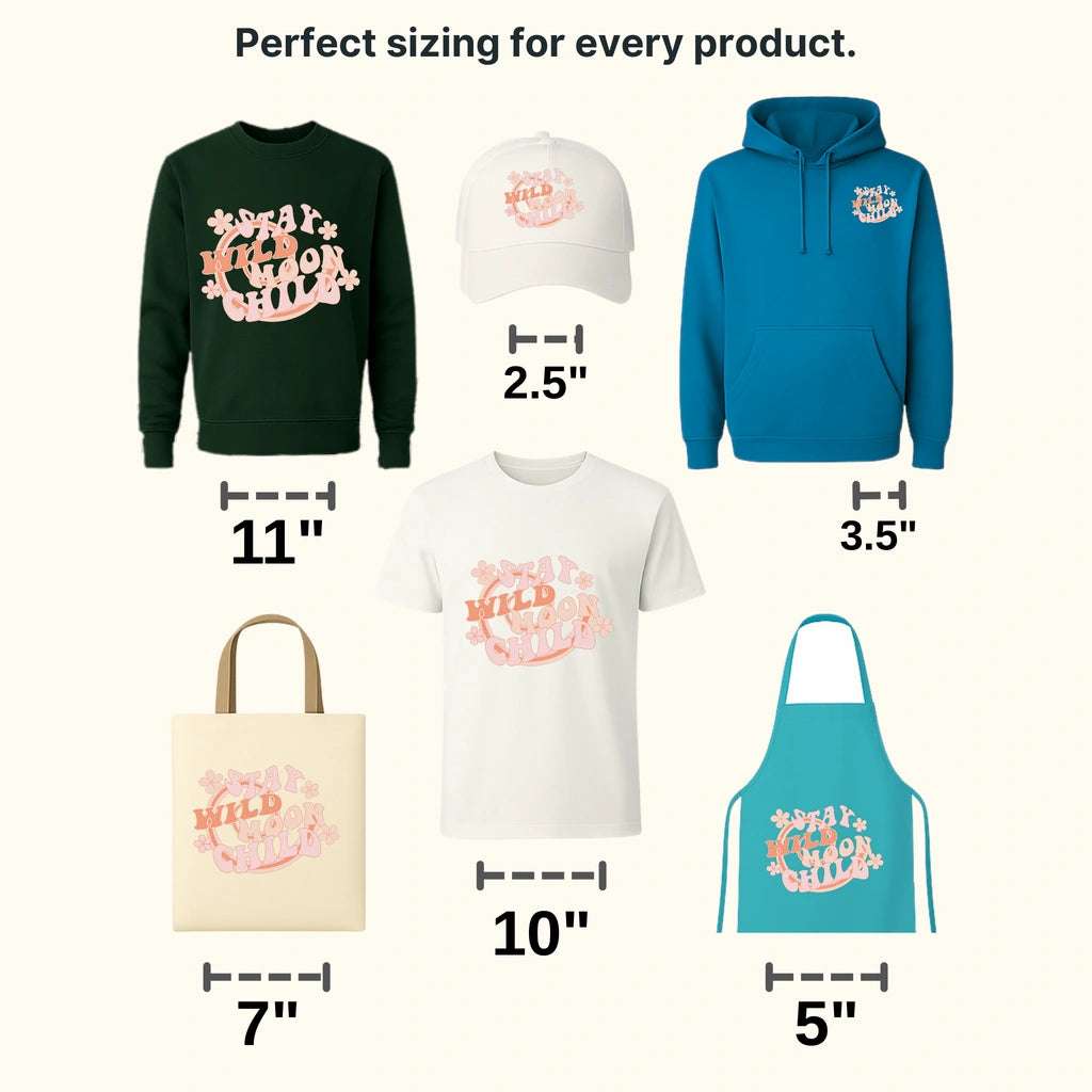 Stay Wild Moon Child - Moon Bohemian - Hippie Vintage Boho  - DTF heat transfer - transferlegend