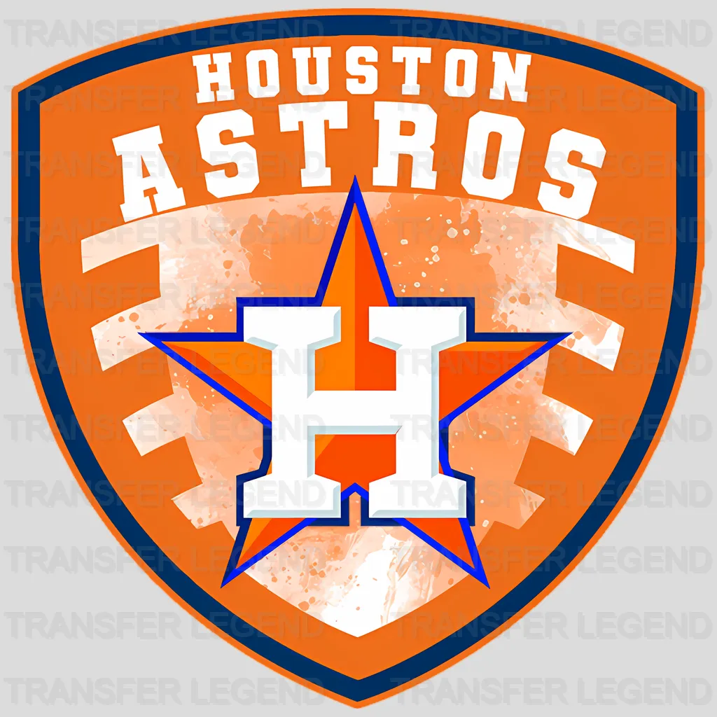 Houston Astros MLB Classic Shield Logo Badge - DTF Iron On Transfer