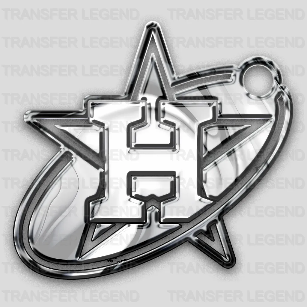 Houston Astros MLB H Star Logo 3D Style - DTF Iron On Transfer