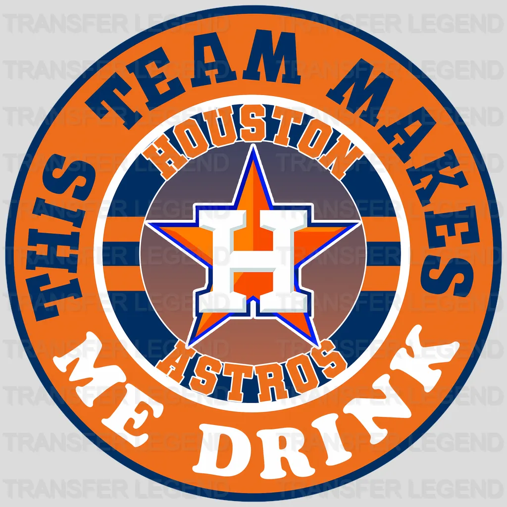 Houston Astros MLB Psychotic Astros Girl DTF Iron On Transfer